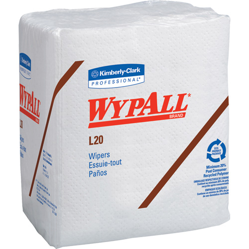 Serviettes jetables L20 WypAll, Tout usage, 12-1/2" lo x 12" la Moffatt Supply & Specialties