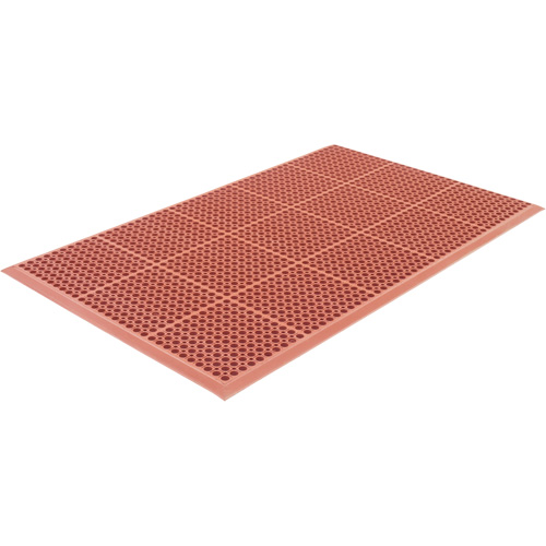 Competitor Series Mats, Slotted, 3' x 5' x 7/8", Orange, Natural Rubber Moffatt Supply & Specialties