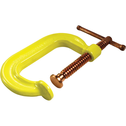 Regular-Duty Deep Throat C-Clamp, 2" (51 mm) Capacity, 2-1/8" (54 mm) Throat Depth Moffatt Supply & Specialties