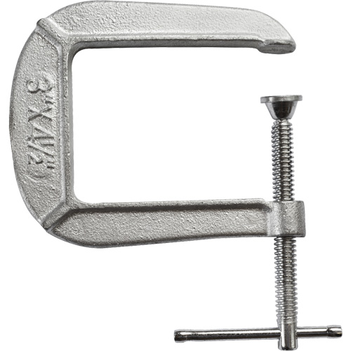 Light-Duty C-Clamp, 3" (76 mm) Capacity, 4-1/2" (114 mm) Throat Depth Moffatt Supply & Specialties