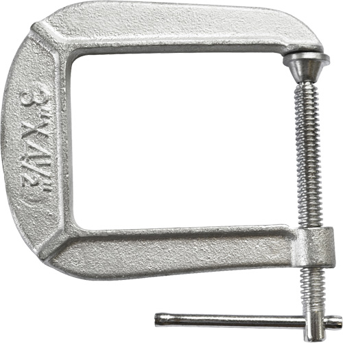 Light-Duty C-Clamp, 3" (76 mm) Capacity, 4-1/2" (114 mm) Throat Depth Moffatt Supply & Specialties