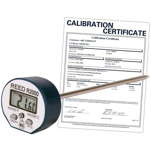 Thermometer with ISO Certificate, Contact, Digital, -40-450°F (-40-230°C) Moffatt Supply & Specialties
