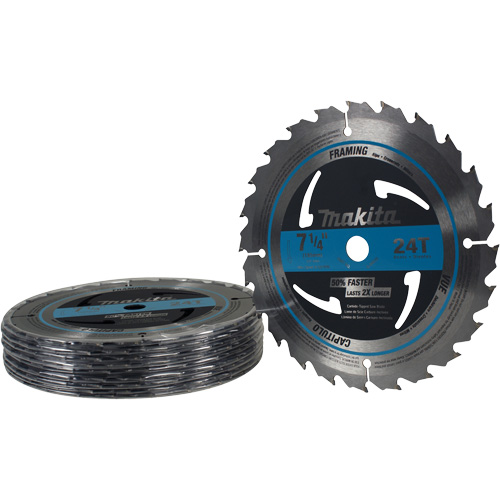 Lame de scie circulaire pour charpente &agrave; pointes au carbure, 7-1/4", 24 dents, Pour Bois Moffatt Supply & Specialties
