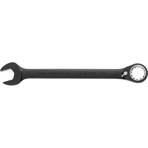 Reversible Combination Ratchet Wrench, 4/6/12 Point, 1-1/2", Black/Chrome Finish Moffatt Supply & Specialties