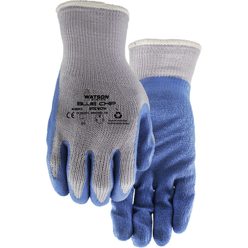 Stealth Blue Chip Coated Gloves, Large, Rubber Latex Coating, 10 Gauge, Polyester Shell Moffatt Supply & Specialties