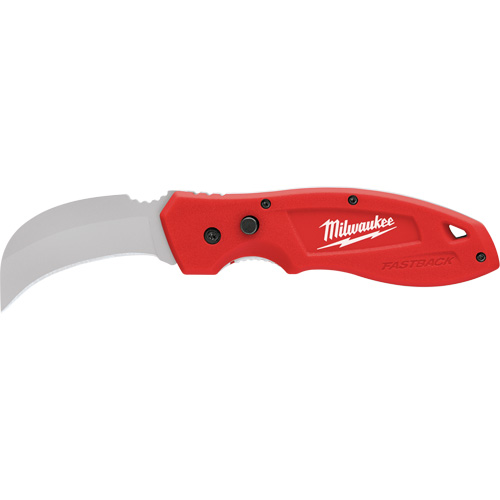 FastBack Hawk Bill Folding Knife, 2-1/4" Blade, Stainless Steel Blade, Plastic Handle Moffatt Supply & Specialties