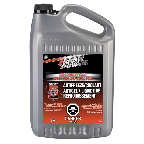 Antigel/liquide de refroidissement concentr&eacute; pour dur&eacute;e de vie prolong&eacute;e Turbo Power, 3,78 L, Gallon Moffatt Supply & Specialties