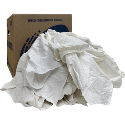 Wiper Rags Box, White, 10 lbs. Moffatt Supply & Specialties