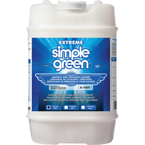Produit nettoyant de pr&eacute;cision et pour a&eacute;ronefs Extreme Simple Green, 5 gal., Cruche Moffatt Supply & Specialties