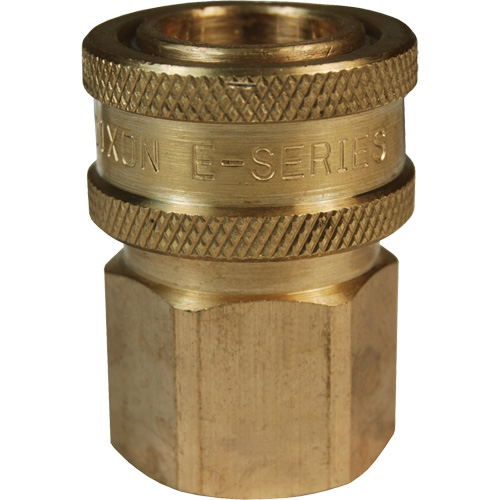 DQC E-Series Straight-Through Interchange Coupler, Brass, 3/4", Female NPTF, 1700 PSI Moffatt Supply & Specialties