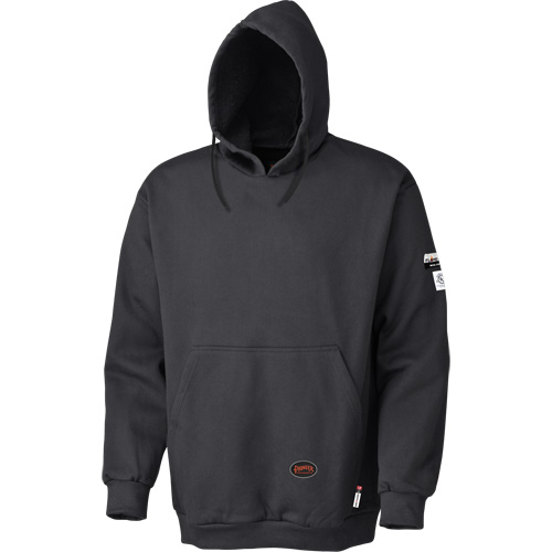 335 Flame-Resistant Pullover Hoodie, Men's, Large, Black, 22 cal/cm² Moffatt Supply & Specialties