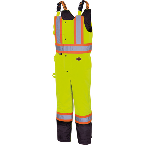 5041BB Pantalon &agrave; bretelles matelass&eacute; imperm&eacute;able, Polyester, Grand, Jaune lime haute visibilit&eacute; Moffatt Supply & Specialties