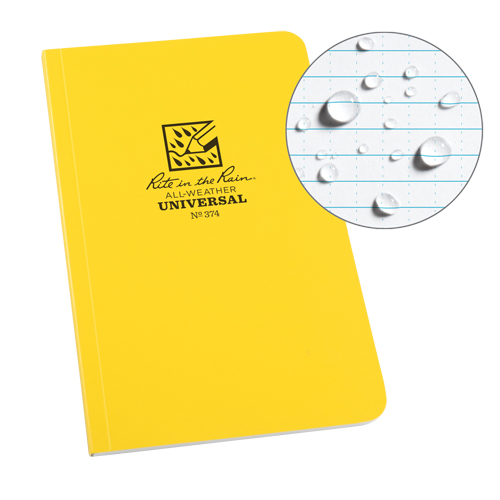 Field-Flex Bound Book, Soft Cover, Yellow, 128 Pages, 4-5/8" W x 7-1/4" L Moffatt Supply & Specialties