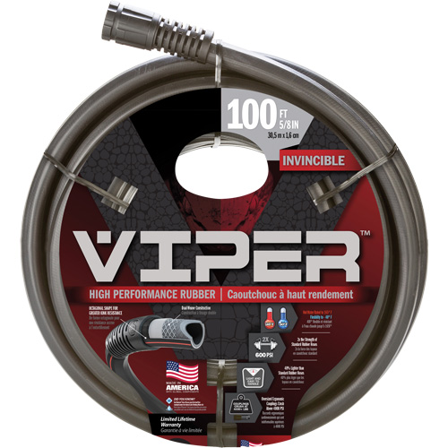 Viper&reg; High Performance Hose, Rubber, 5/8" dia. x 100' Moffatt Supply & Specialties