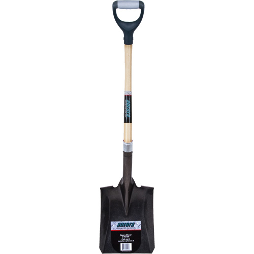 Heavy-Duty Square Shovel, Hardwood, Carbon Steel Blade, D-Grip Handle, 30" Long Moffatt Supply & Specialties