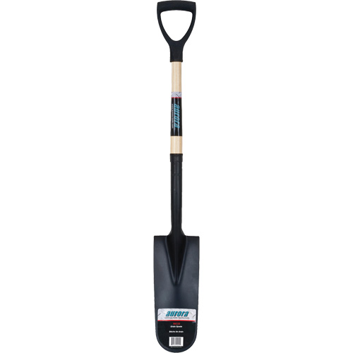 Heavy-Duty Drain Spade, Carbon Steel, 16" x 6" Blade, 29" L, D-Grip Handle Moffatt Supply & Specialties