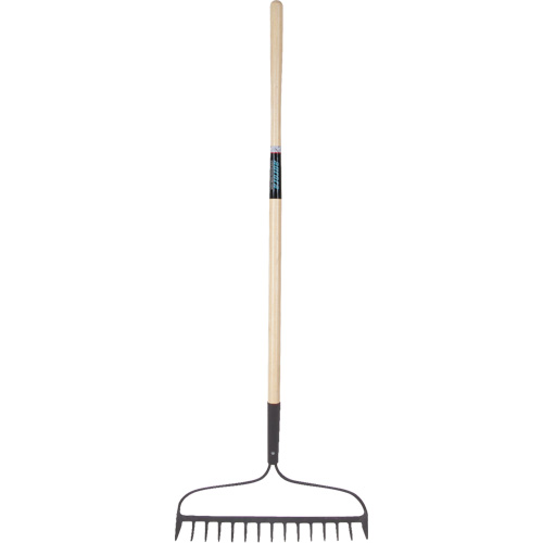 Heavy-Duty Bow Rake, Wood Handle, 58" L, 15" Blade, 15 Tines Moffatt Supply & Specialties