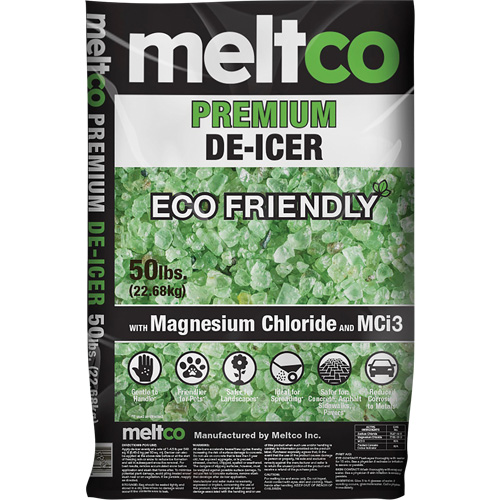D&eacute;givreur &eacute;cologique de premi&egrave;re qualit&eacute;, Sac, 50 lb (22,7 kg), Point de fonte -25°C (-15°F) Moffatt Supply & Specialties