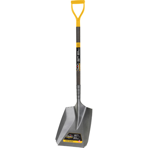 Serrated Snow Shovel, Tempered Steel Blade, 11-7/10" Wide, D-Grip Handle Moffatt Supply & Specialties
