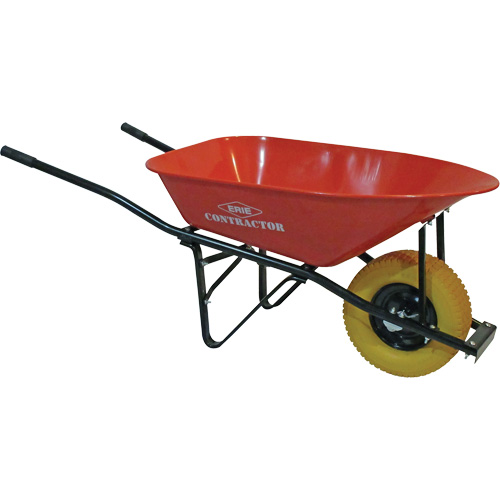 Big Wheel Contractor Wheelbarrow, 6 cu. ft., Steel Tray Moffatt Supply & Specialties