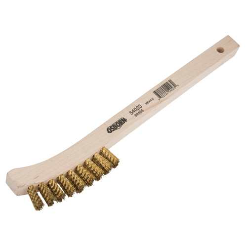 Small Cleaning Scratch Brushes, Brass, 2 x 9 Wire Rows, 8-5/8" Long Moffatt Supply & Specialties