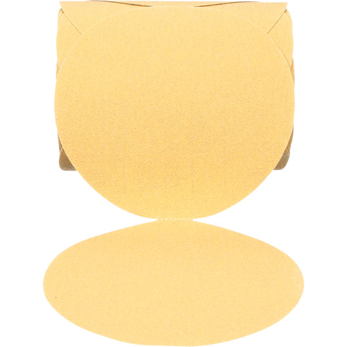 Disque abrasif dor&eacute; en rouleau 216U Stikit, 6" dia., Grain 80, Oxyde d'aluminium Moffatt Supply & Specialties