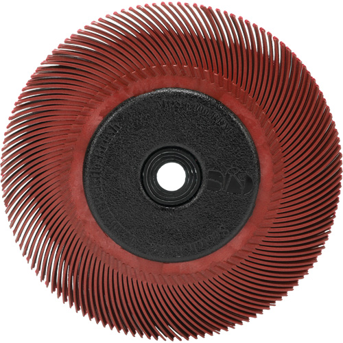 RADIAL BRISTLE BRUSH T-C6" With  ADAPTOR 220, Ceramic, 220 Grit, 6" Dia. Moffatt Supply & Specialties