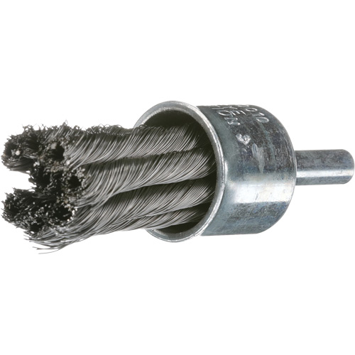 Knot Wire End Brush, 1" Dia., 0.02" Wire Dia., 1/4" Shank Moffatt Supply & Specialties
