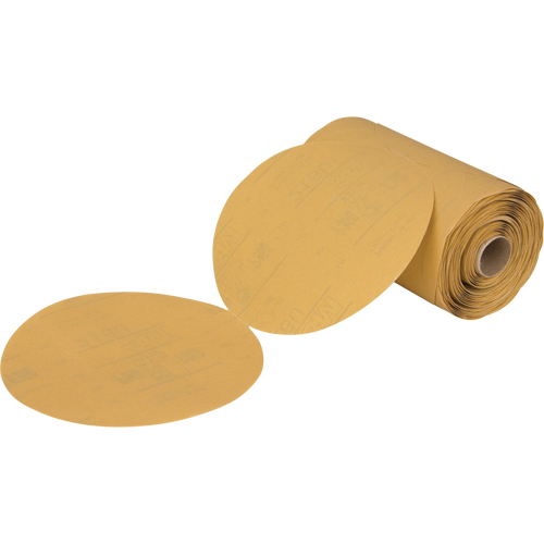 Rouleau de disques abrasifs dor&eacute;s en papier Stikit 216U, 6" dia., Grain P360, Oxyde d'aluminium Moffatt Supply & Specialties