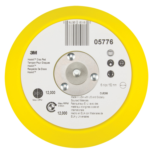 Hookit Disc Pad, 6" Dia. Moffatt Supply & Specialties