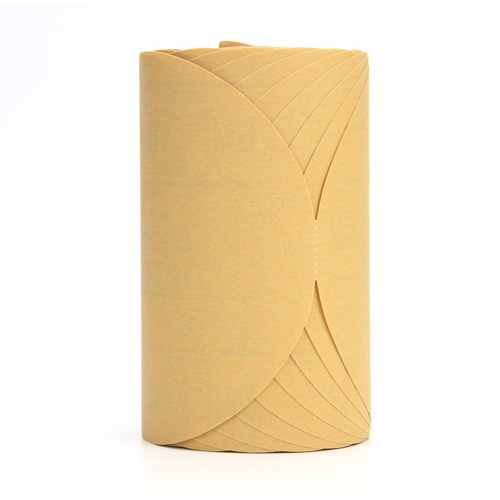 Rouleau de disques abrasifs dor&eacute;s en papier Stikit 216U, 6" dia., Grain P320, Oxyde d'aluminium Moffatt Supply & Specialties