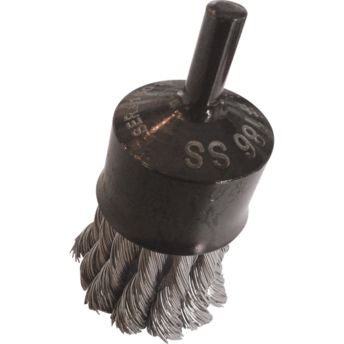 Knotted Wire End Brushes, 1" Dia., 0.014" Wire Dia., 1/4" Shank Moffatt Supply & Specialties