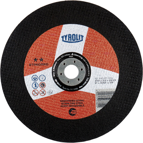 Premium INOX Cutting Disc, 6" x 5/64", 7/8" Arbor, Type 27, Aluminum Oxide, 10200 RPM Moffatt Supply & Specialties