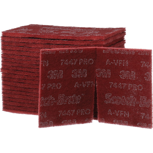 Scotch-Brite 7447 Hand Pads, Aluminum Oxide, 9" x 6", Very Fine Grit Moffatt Supply & Specialties