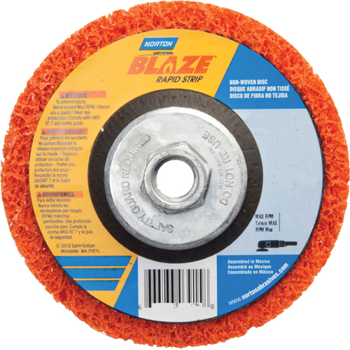 Blaze Rapid Strip Non-Woven Depressed Center Disc - 4-1/2", 4-1/2" Dia., Coarse Grit Moffatt Supply & Specialties