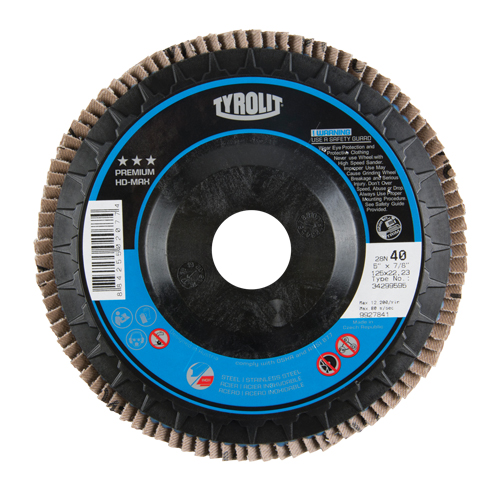 Flap Disc, 5" x 7/8", Type 27, 40 Grit, Zirconium Moffatt Supply & Specialties