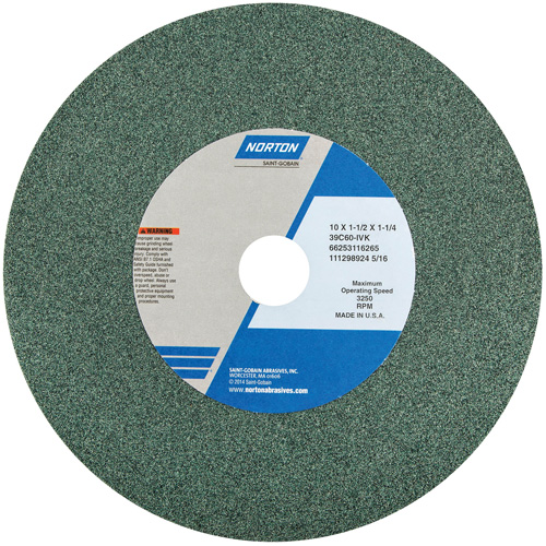 Bench and Pedestal Grinding Wheel, 14" x 2", 1-1/2" Arbor, 1, Silicon Carbide Moffatt Supply & Specialties