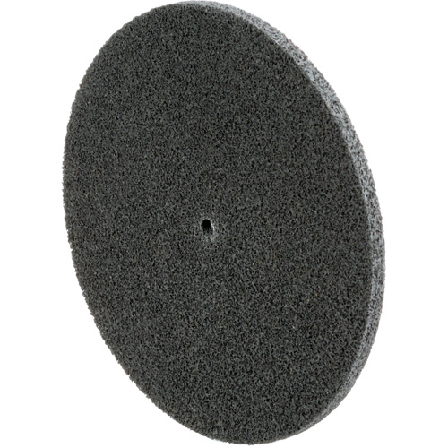 Scotch-Brite EXL Unitized Wheel, 6" x 1/4", 1/4" Arbor, Fine Grit, Silicon Carbide Moffatt Supply & Specialties
