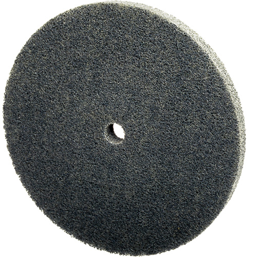 Scotch-Brite EXL Unitized Wheel, 3" x 1/4", 1/4" Arbor, Fine Grit, Silicon Carbide Moffatt Supply & Specialties