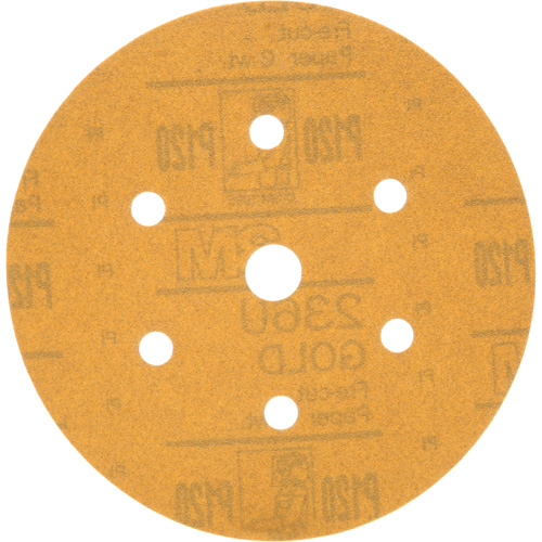 Hookit Dust-Free Sanding Disc, 6" Dia., P120 Grit, Aluminum Oxide, C-Weight Moffatt Supply & Specialties