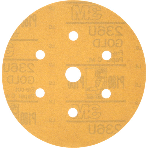 Disque de ponçage antipoussi&egrave;re Hookit, dia 6", Grain P180, Oxyde d'aluminium, Poids C Moffatt Supply & Specialties