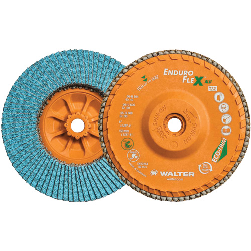 Enduro-Flex Alu Flap Disc, 7" x 7/8", Type 27, 40 Grit, Zirconia Alumina Moffatt Supply & Specialties