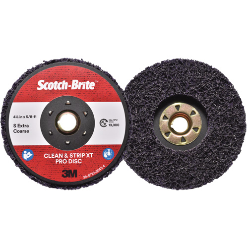 Disque  Clean and Strip  XT Pro Scotch-Brite, 4-1/2" dia., Grain Extra grossier, Carbure de silicium Moffatt Supply & Specialties