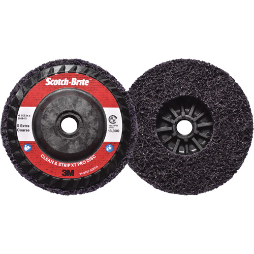 Scotch-Brite Clean & Strip XT Pro Disc, 4-1/2" Dia., Extra Coarse Grit, Silicon Carbide Moffatt Supply & Specialties