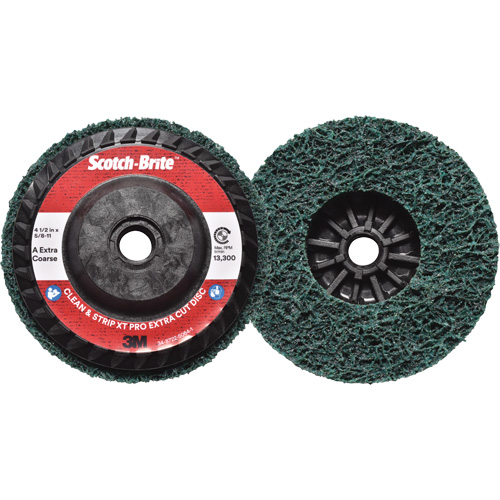 Disque extra coupe  Clean and Strip  XT Pro Scotch-Brite, 4-1/2" dia., Grain Extra grossier, Oxyde d'aluminium Moffatt Supply & Specialties