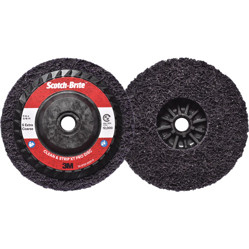 Scotch-Brite Clean & Strip XT Pro Disc, 5" Dia., Extra Coarse Grit, Silicon Carbide Moffatt Supply & Specialties