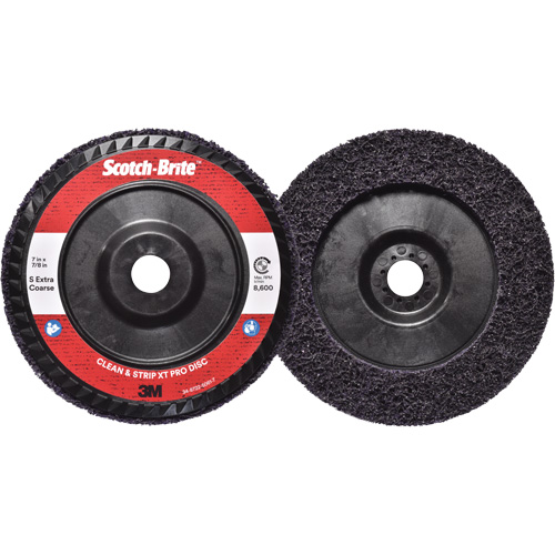 Disque  Clean and Strip  XT Pro Scotch-Brite, 7" dia., Grain Extra grossier, Carbure de silicium Moffatt Supply & Specialties