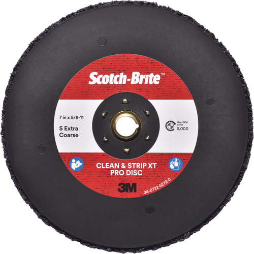 Scotch-Brite Clean & Strip XT Pro Disc, 7" Dia., Extra Coarse Grit, Silicon Carbide Moffatt Supply & Specialties
