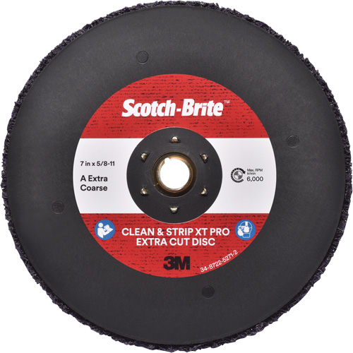 Scotch-Brite Clean & Strip XT Pro Extra Cut Disc, 7" Dia., Extra Coarse Grit, Aluminum Oxide Moffatt Supply & Specialties