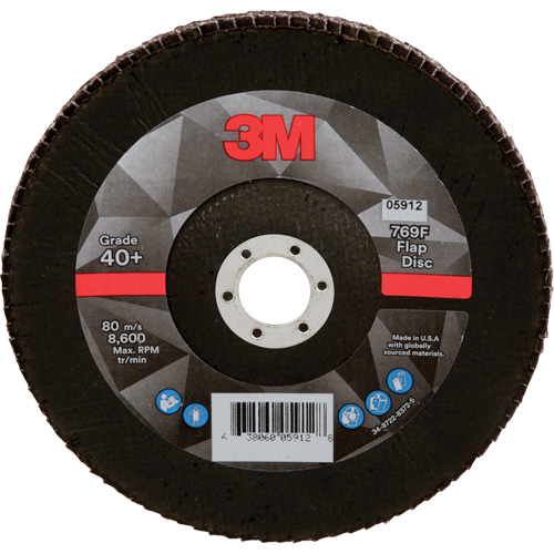 Disque &agrave; lamelles &agrave; changement rapide 769F, 7" x 7/8", Type 29, Grain 120+, Oxyde d'aluminium/C&eacute;ramique Moffatt Supply & Specialties